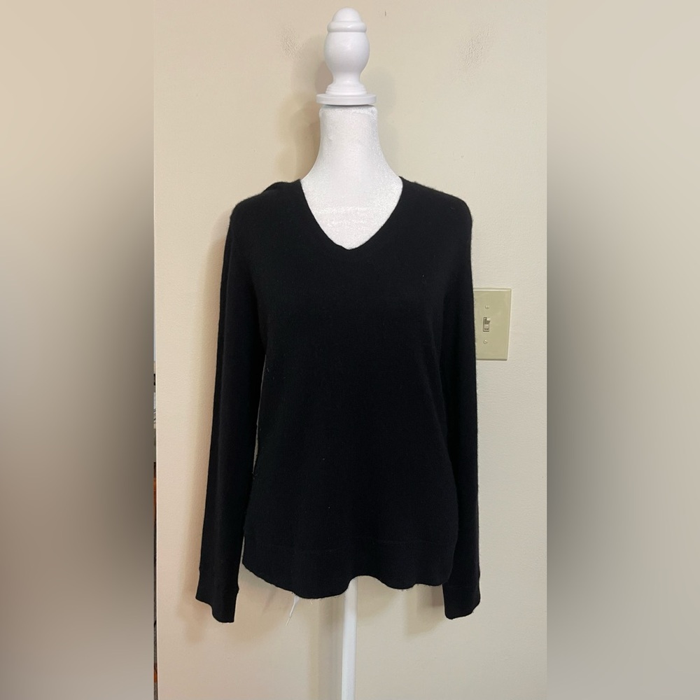 Valerie Stevens Women’s 100 % Cashmere Sweater Pullover Black Size Petite Medium